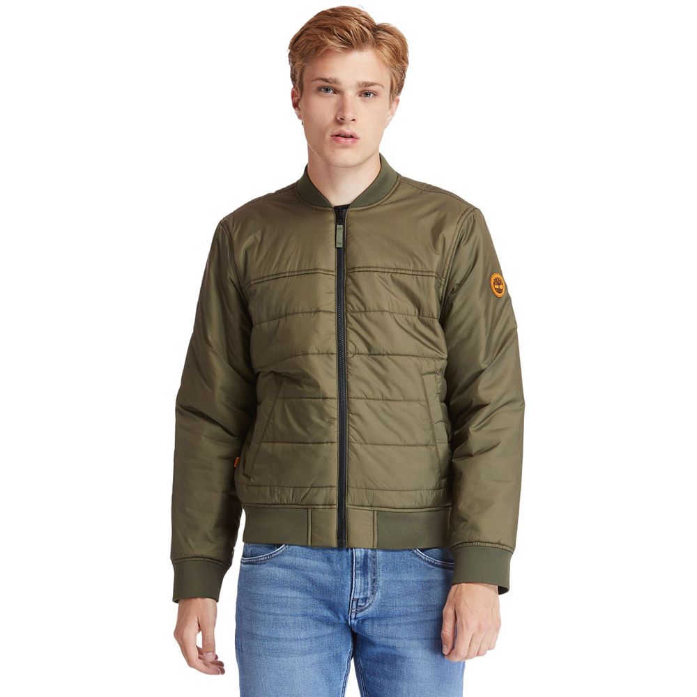 Timberland Μπουφαν Ανδρικα Ελιά - Foss Mountain Reversible Lightweight - Greece 8329165-LF